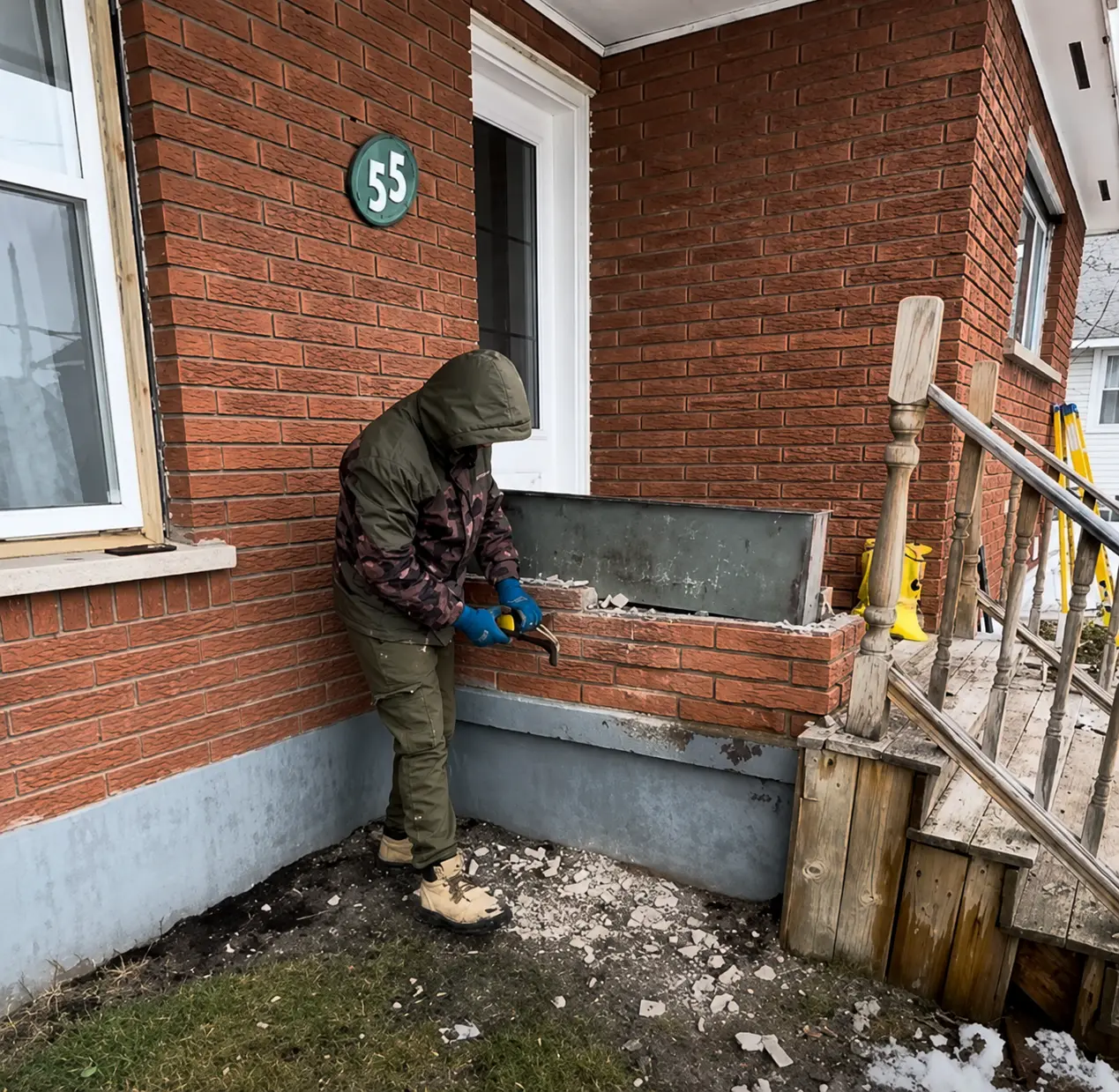 Concrete foundation demolition project in Sault Ste. Marie